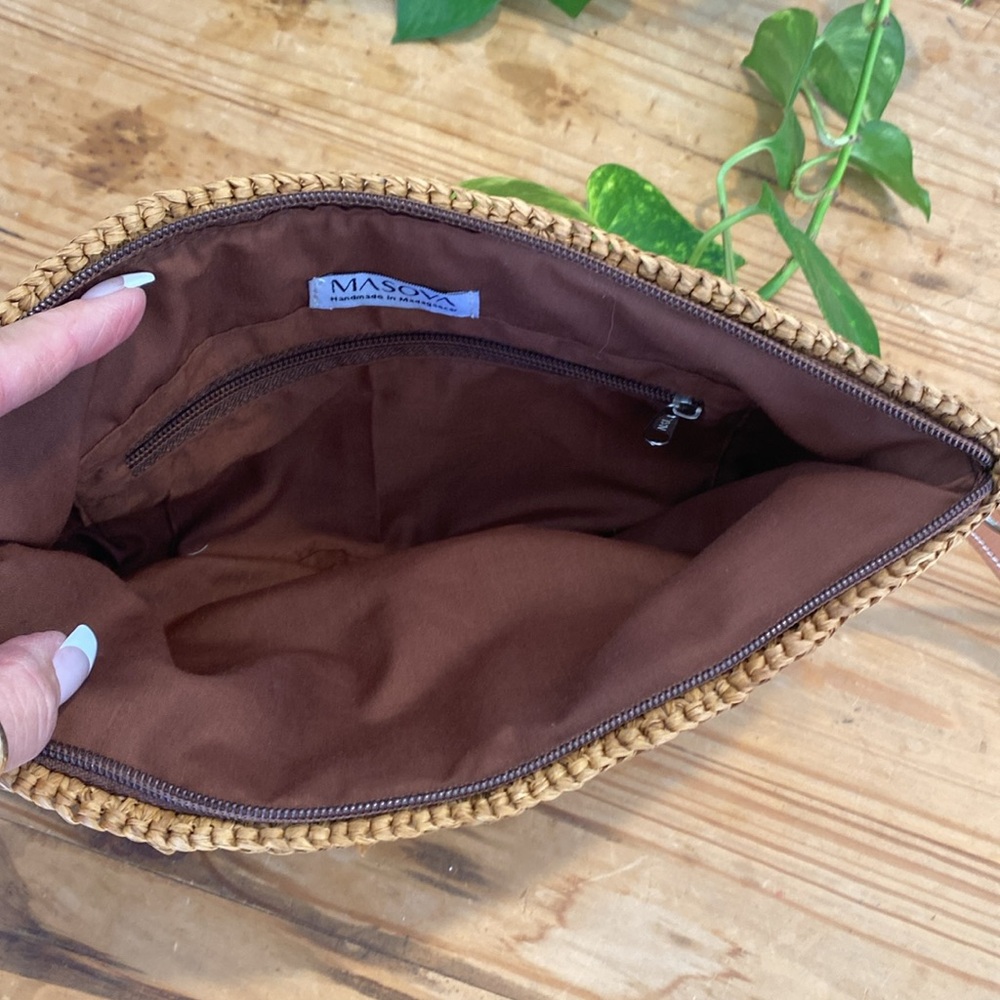 🎉 NEW‼️BEAUTIFUL MASOVA RAPHIA WRISTLET CLUTCH‼️ - Picture 6 of 15